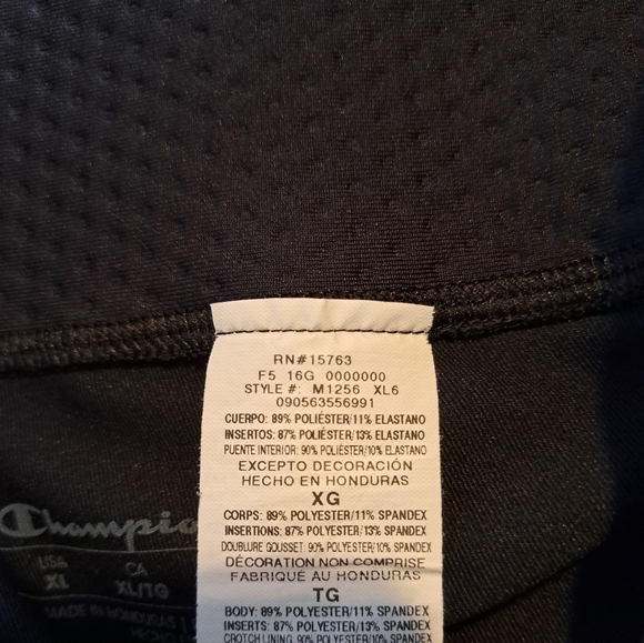 Champion Performance size XL Black cropped leggings wide waist band EUC - Picture 5 of 6
